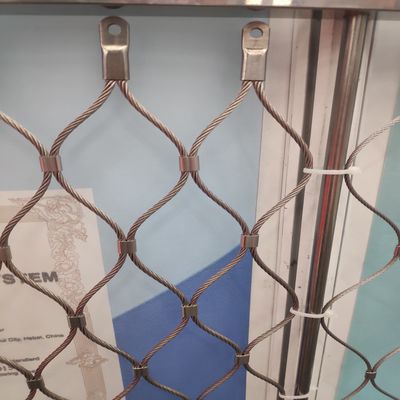 Diamante decorativo foro ferrule in acciaio inossidabile corda rete recinzione zoo mesh flessibile
