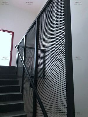 Rete metallica diamantata a colori verniciata a polvere, metallo espanso galvanizzato sollevato per recinzione di sicurezza interna