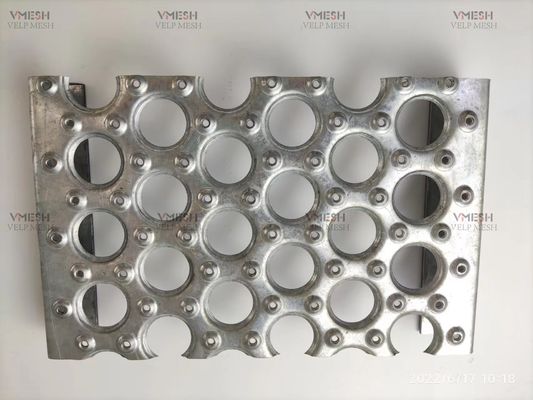 Griglia di sicurezza antiscivolo a buco rotondo in alluminio da 3,5 mm per tratte di scale