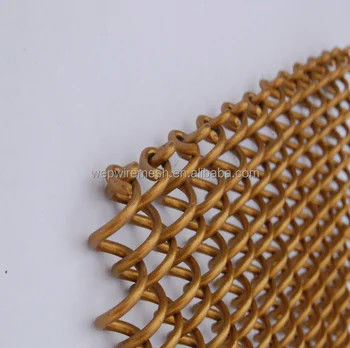 Cornice a maglia a catena a spirale metallica decorativa colorata