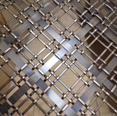 Architettura Flat Wire Mesh Crimped Woven Wire Mesh ottone bronzo acciaio inossidabile tessuto metallo decorativo mesh