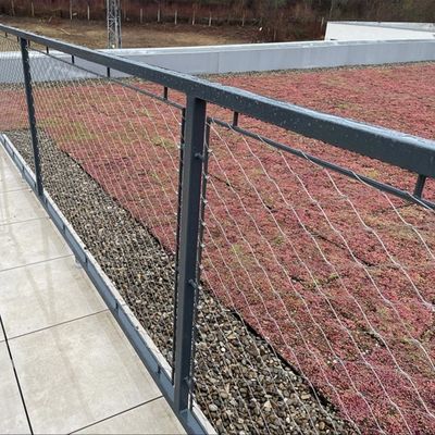 Rete in fune di acciaio inossidabile per architettura, schermo flessibile a rombi, recinzione sicura per animali dello zoo