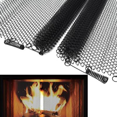 Tenda a rete metallica con barriera termica utilizzata per lo schermo del camino