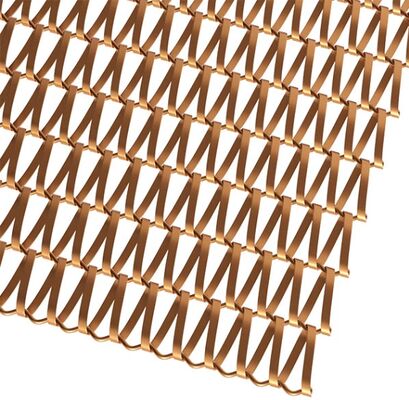 Maglia del nastro trasportatore del tessuto a spirale architettonica dell'acciaio inossidabile del filo piatto per costruire