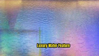 Fontana in rete metallica con cortina d'acqua in acciaio inossidabile