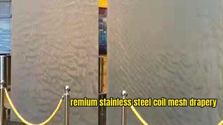 Drappi a spirale in rete metallica per cortina d'acqua in acciaio inossidabile