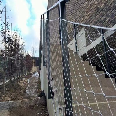 Griglia di cavo in acciaio inossidabile 304 flessibile e resistente con buco di diamante per reti di sicurezza