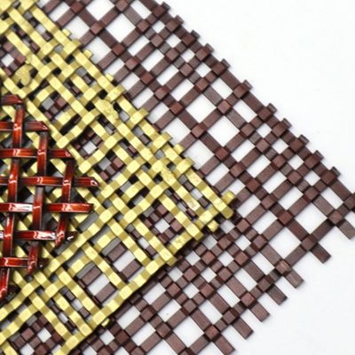Griglia di filo di ottone bruciato con maglia di diamante con apertura da 3 a 10 mm