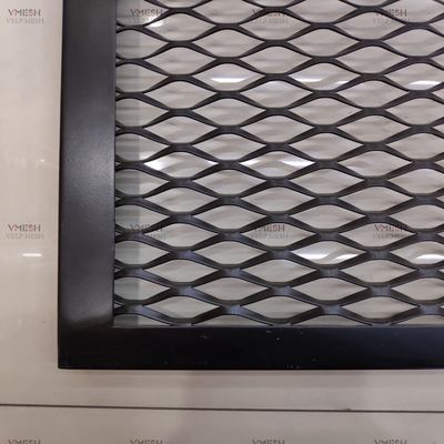 Rete metallica stirata in alluminio 4x8 piedi, motivo a rombi con fori piccoli