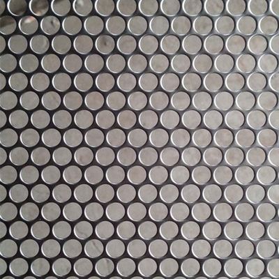 Lamiere metalliche perforate zincate con fori rotondi per decorazione