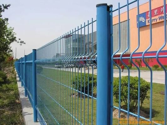 Recinzione a maglia di filo metallico rivestita in polvere 3D con palo rotondo quadrato