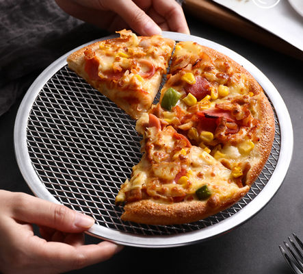 Teglia rotonda per pizza senza cuciture da 6-22 pollici in lega di alluminio