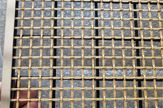 Durabile ottone dorato colore acciaio inossidabile architettonica rete di filo tessuto per tenda