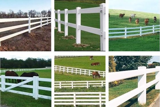 Recinzione per ranch di cavalli in vinile PVC bianco - Durevole e a bassa manutenzione