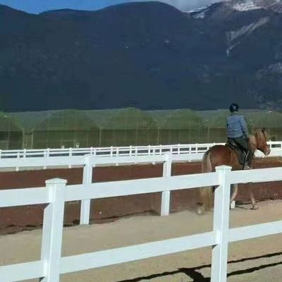 Recinzione da cavallo in PVC Bianco Nero Recinzione agricola resistente alle intemperie