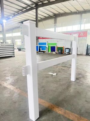 ASTM PVC Horse Farm Fence 2 Rails Bianco Grigio