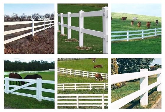 Pvc pannello Farm Recinzione Giardino Recinzione Traliccia Nuova privacy Bianco vinile 2 binari Recinzione