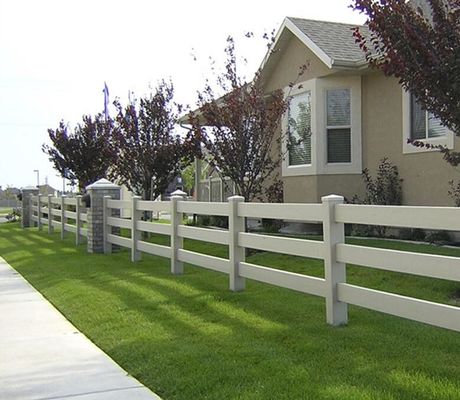 ASTM PVC Horse Farm Fence 2 Rails Bianco Grigio
