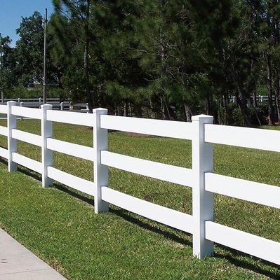 Barricata a cavallo in PVC a 3 binari di colore bianco Barricata a cavallo in plastica stabile