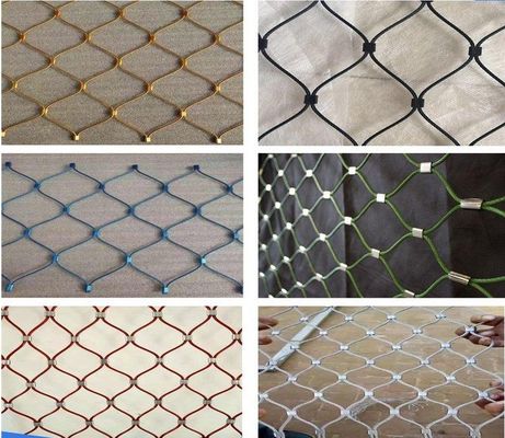Griglia di corda in acciaio inossidabile 20x20mm 304/316 per decorazione aviaria zoo