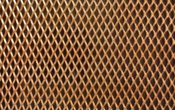 Copper Diamond Expanded Metal Mesh per EMI Shielding 0,02-4 mm