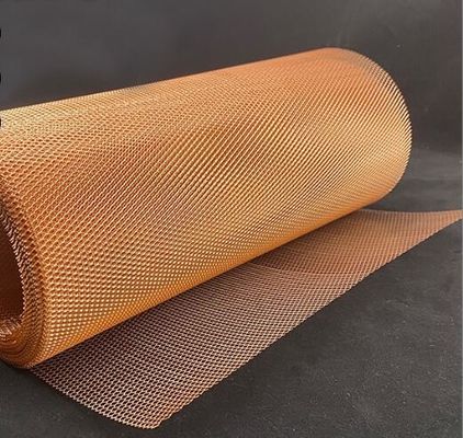 Copper Diamond Expanded Metal Mesh per EMI Shielding 0,02-4 mm