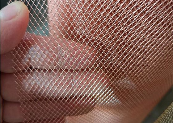 Copper Diamond Expanded Metal Mesh per EMI Shielding 0,02-4 mm