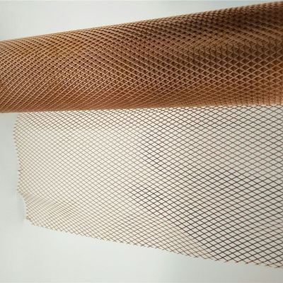 0.3x0.4mm Apertura pannelli di maglia di metallo espanso filo di rame rosso per batterie