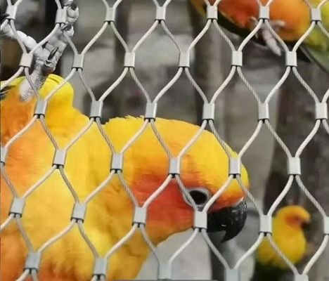 Cavo in fune da 2 mm, rete in acciaio inox con apertura 50x50 mm per recinzioni di zoo, con assorbimento degli urti, senza bordi taglienti e ignifuga