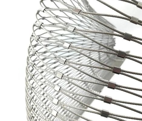 Diamante flessibile in acciaio inossidabile filo di corda cavo maglia maglia zoologica