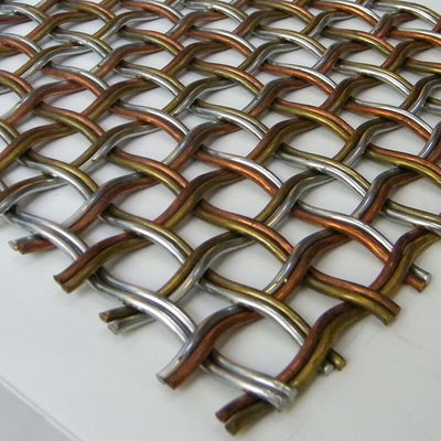 Griglie decorative in filo metallico intrecciato in rete metallica in acciaio inossidabile per ante di armadi