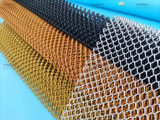 Architettura Crimped Woven Wire Mesh Decorative Metal Chain Mesh Curtain Alloy Mesh Coil Drapery