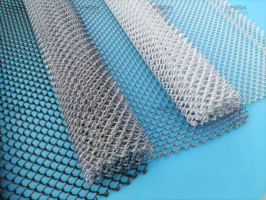 Colorato in acciaio inossidabile in alluminio Decorative Metal Chain Mesh Curtain Alloy Mesh Coil Drapery
