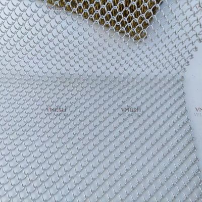 Grigio colore di alluminio Decorative Chain Link Mesh Curtain per schermo divisorio