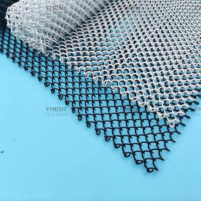 Grigio colore di alluminio Decorative Chain Link Mesh Curtain per schermo divisorio
