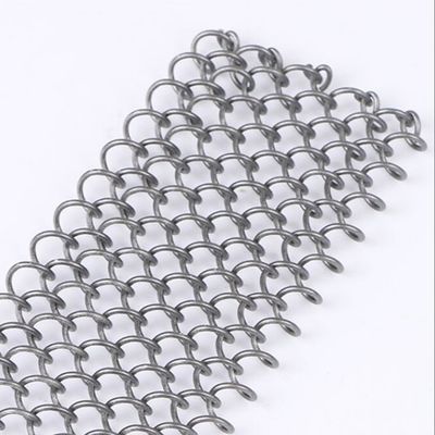 Di colore oro Anti ruggine di alluminio Decorative Mesh Metal Coil Drapery