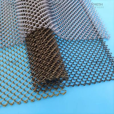 Di colore oro Anti ruggine di alluminio Decorative Mesh Metal Coil Drapery