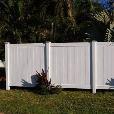 Decorativo esterno 6x8 piedi privacy plastica bellissimo bianco pannello di recinzione in PVC in vinile