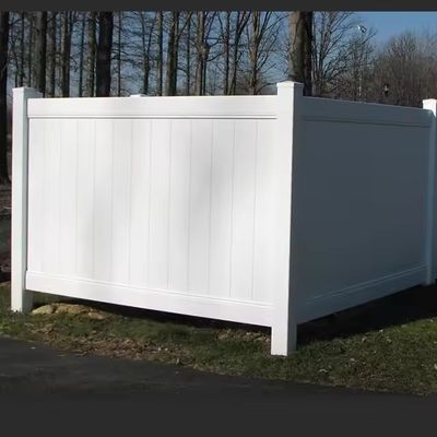 Recinzione anti-incendio esterna in plastica bianca in vinile PVC per il cortile decorativo
