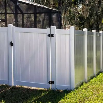 Durabilità 6*8 piedi PVC vergine Barato Recinzione di privacy completa