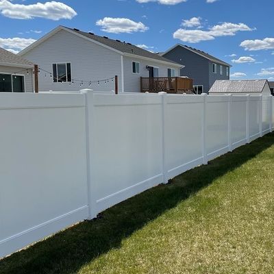Recinzione bianca in PVC 6ftHx8ftW Virgin Vinyl