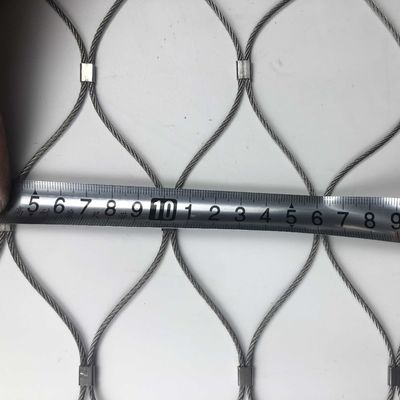 Cavo in fune da 2 mm, rete in acciaio inox con apertura 50x50 mm per recinzioni di zoo, con assorbimento degli urti, senza bordi taglienti e ignifuga