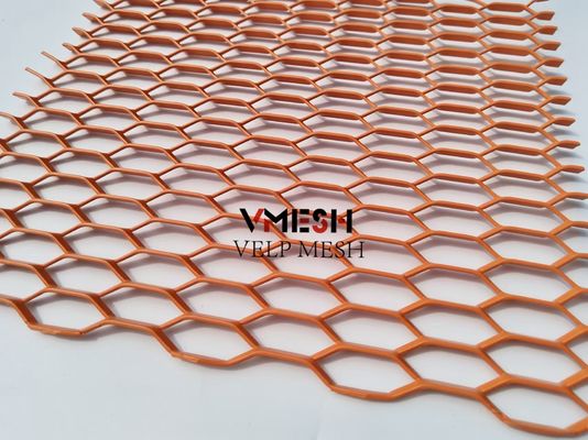 PVDF Acciaio di alluminio con maglia di metallo espansa 5,5 mm 6,0 mm Rivestimento murale Faccate ventilate