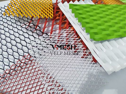 Disegno di facciata architettonica rivestimento PVDF Decorative Aluminum Expanded Mesh