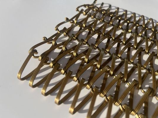 Griglie decorative in filo metallico, rete metallica architettonica piana, rete metallica ondulata