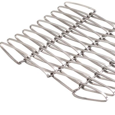 Acciaio inossidabile decorativo piatto spirale rete di filo tessuto per muro di tenda