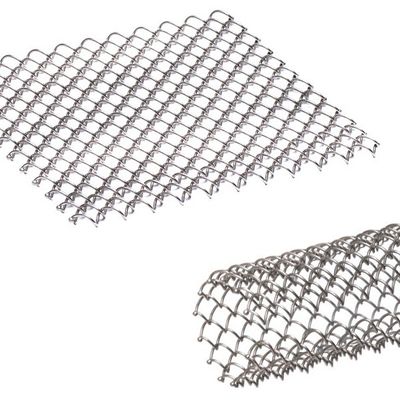 Acciaio inossidabile decorativo piatto spirale rete di filo tessuto per muro di tenda