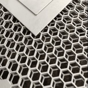Rivestimento metallico a maglia di alluminio perforato esagonale decorativo