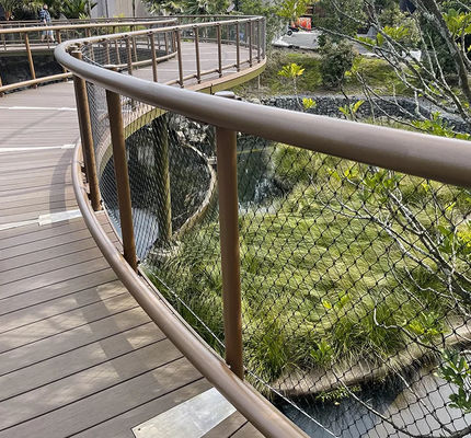 Rete in acciaio inox flessibile a forma di rombo, resistente ai raggi UV e con 10 anni di garanzia per recinzioni di sicurezza