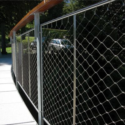 Fabbrica di produzione in acciaio inossidabile rete di cavi di corda di filo tessuto vetro aviario zoo maglia